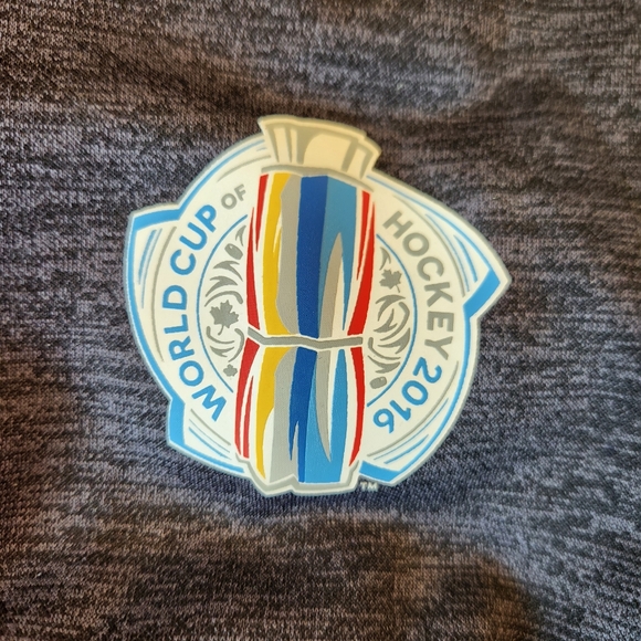 Adidas World Cup of Hockey 2016 Red and Dark Grey Hoodie Sweater 🍒 - Picture 3 of 4